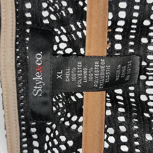 Style and Co. Black sleeveless Maxi overlay dress fully lined XL NWT - Picture 4 of 11